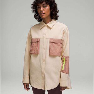 Lululemon Grid Fleece Hiking Pink Clay Jacket Size 4 Gorp Outdoor Casual